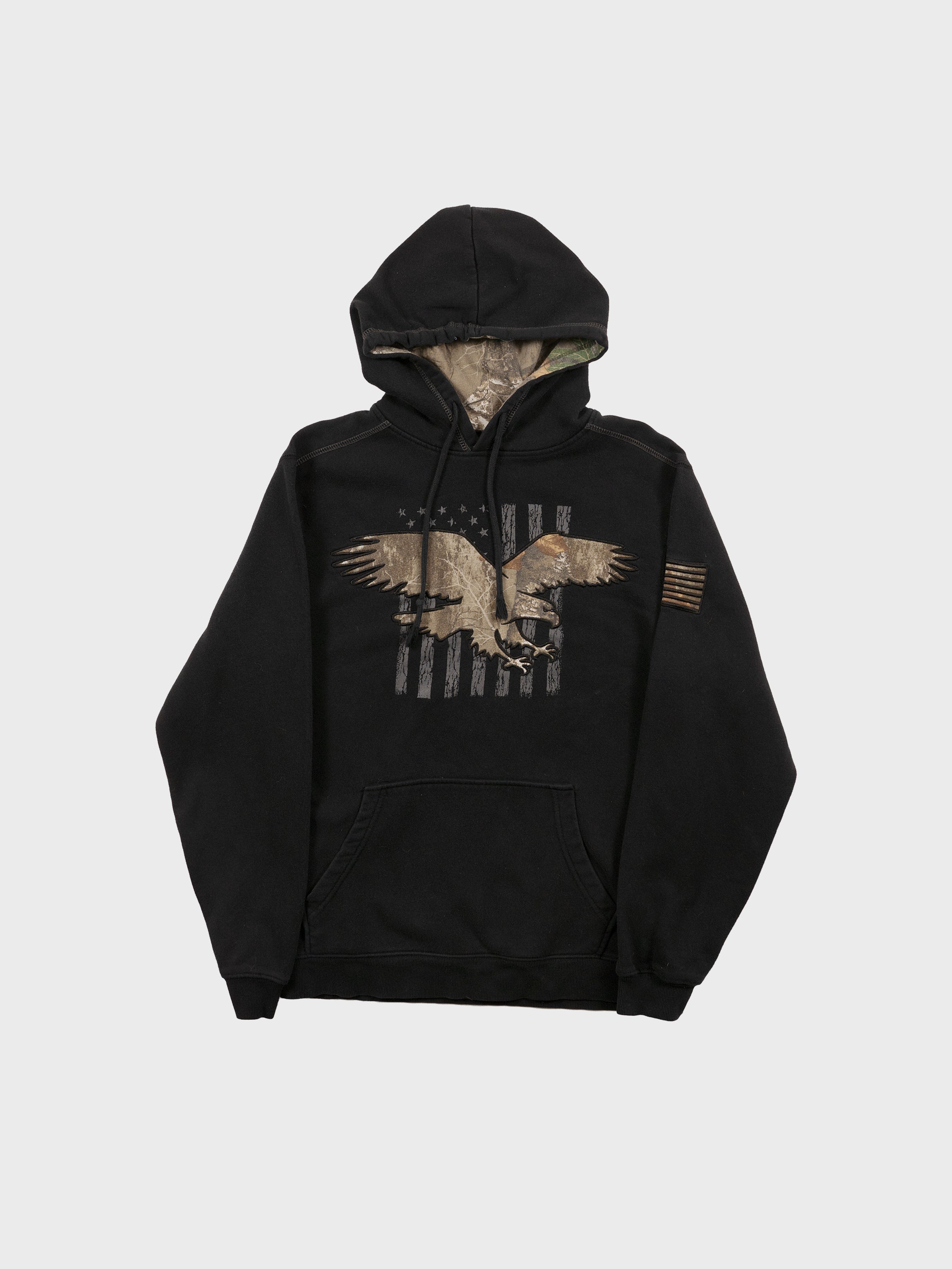 BUCKWEAR TREE CAMO AMERICAN FLAG HOODIE