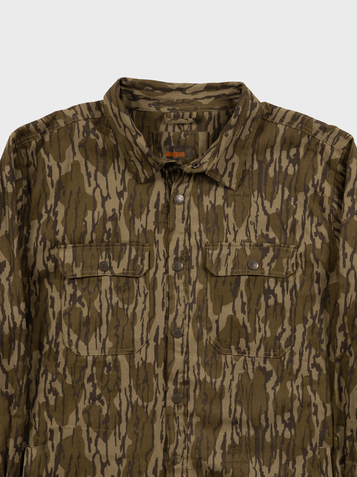 MAGELLAN BOTTOMLAND INSULATED CAMO BUTTON UP SHIRT