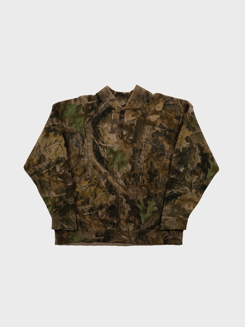 VINTAGE 1990'S SAFT BACK WOOL BLEND CAMO SWEATER