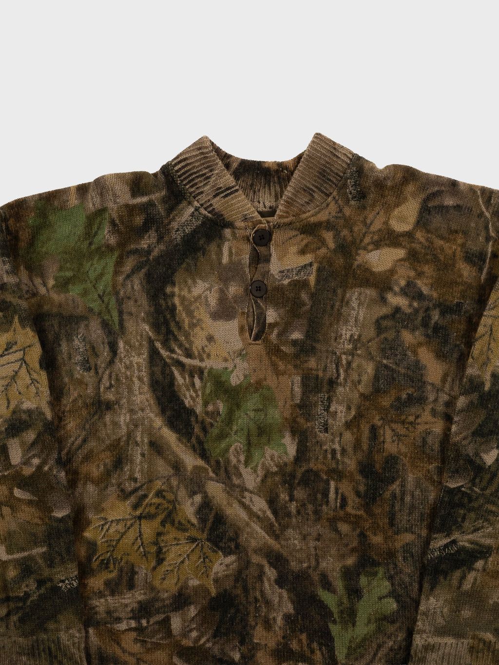 VINTAGE 1990'S SAFT BACK WOOL BLEND CAMO SWEATER