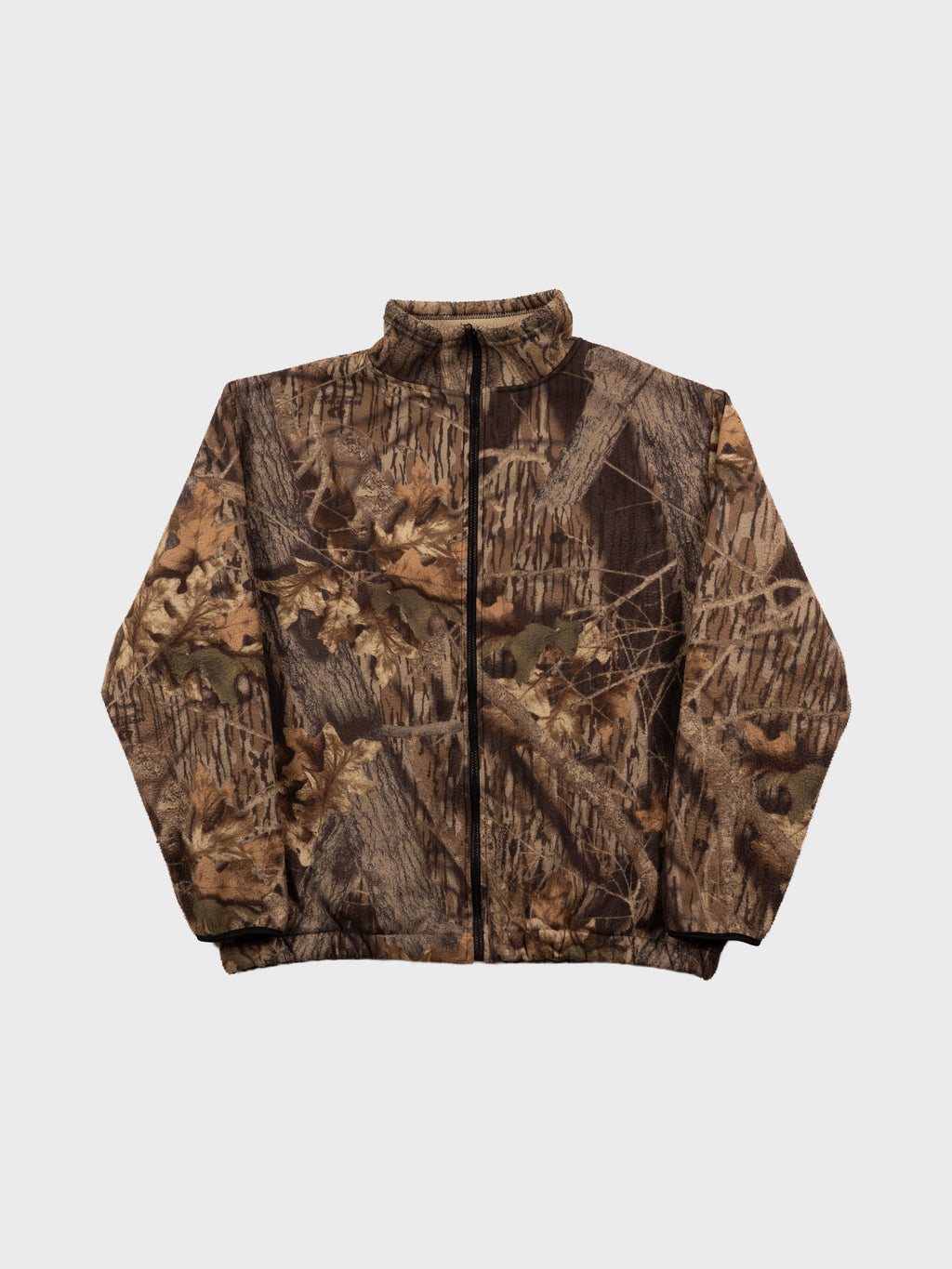 VINTAGE 2000'S ARCTIC OUTDOORS MOSSY OAK BREAK UP CAMO FLEECE JACKET