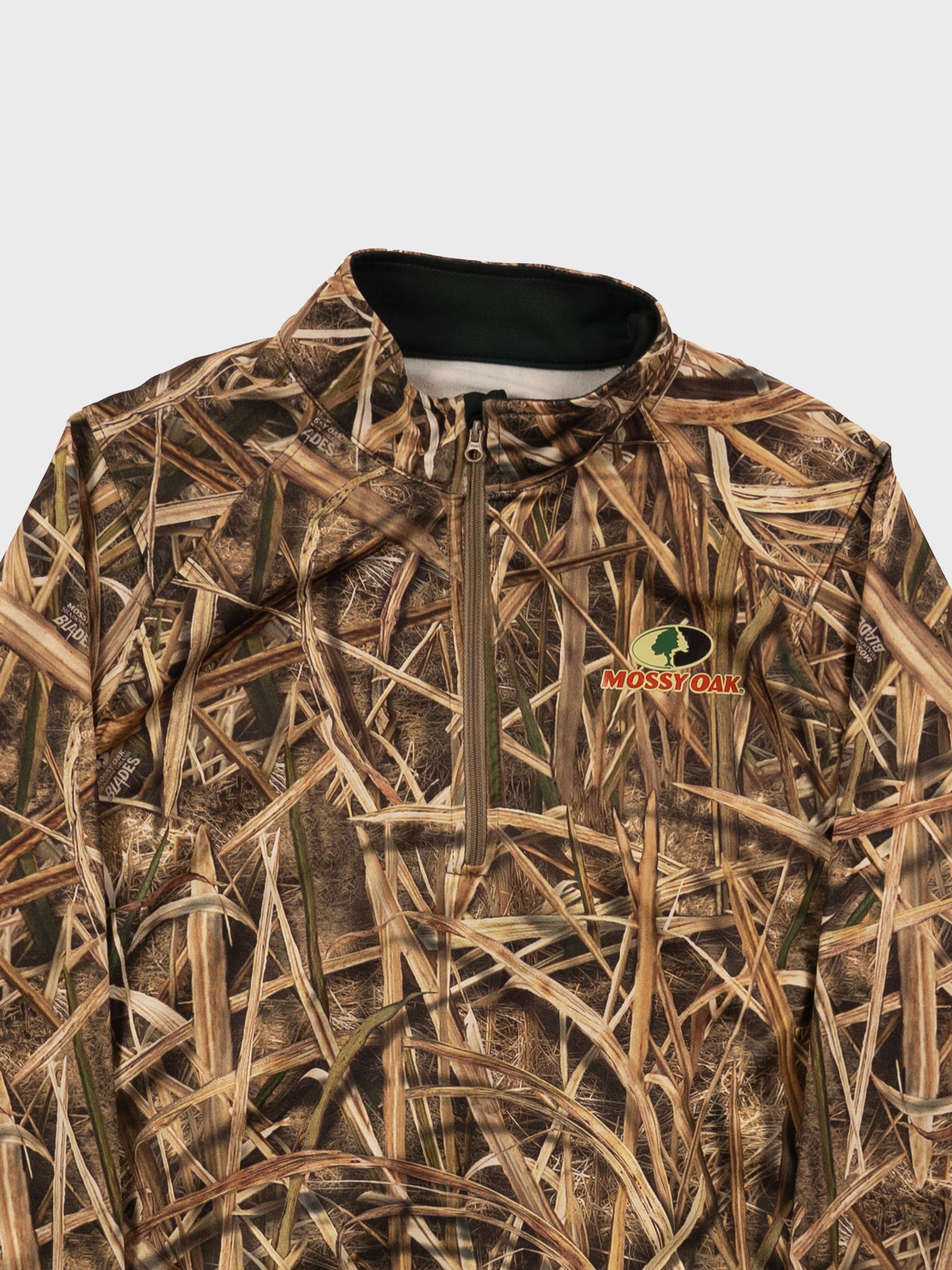 MOSSY OAK SHADOW GRASS CAMO QUARTER ZIP JACKET