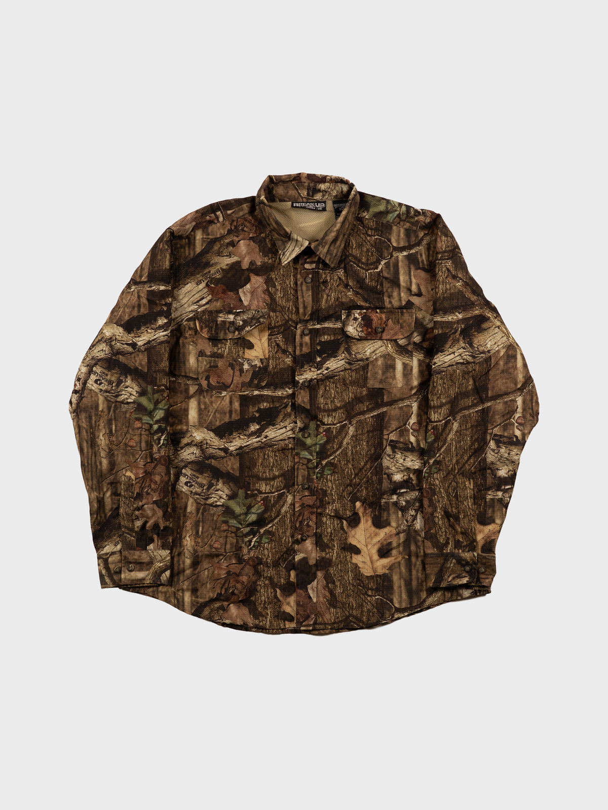 MOSSY OAK BREAK UP INFINITY CAMO RIP-STOP BUTTON  UP SHIRT