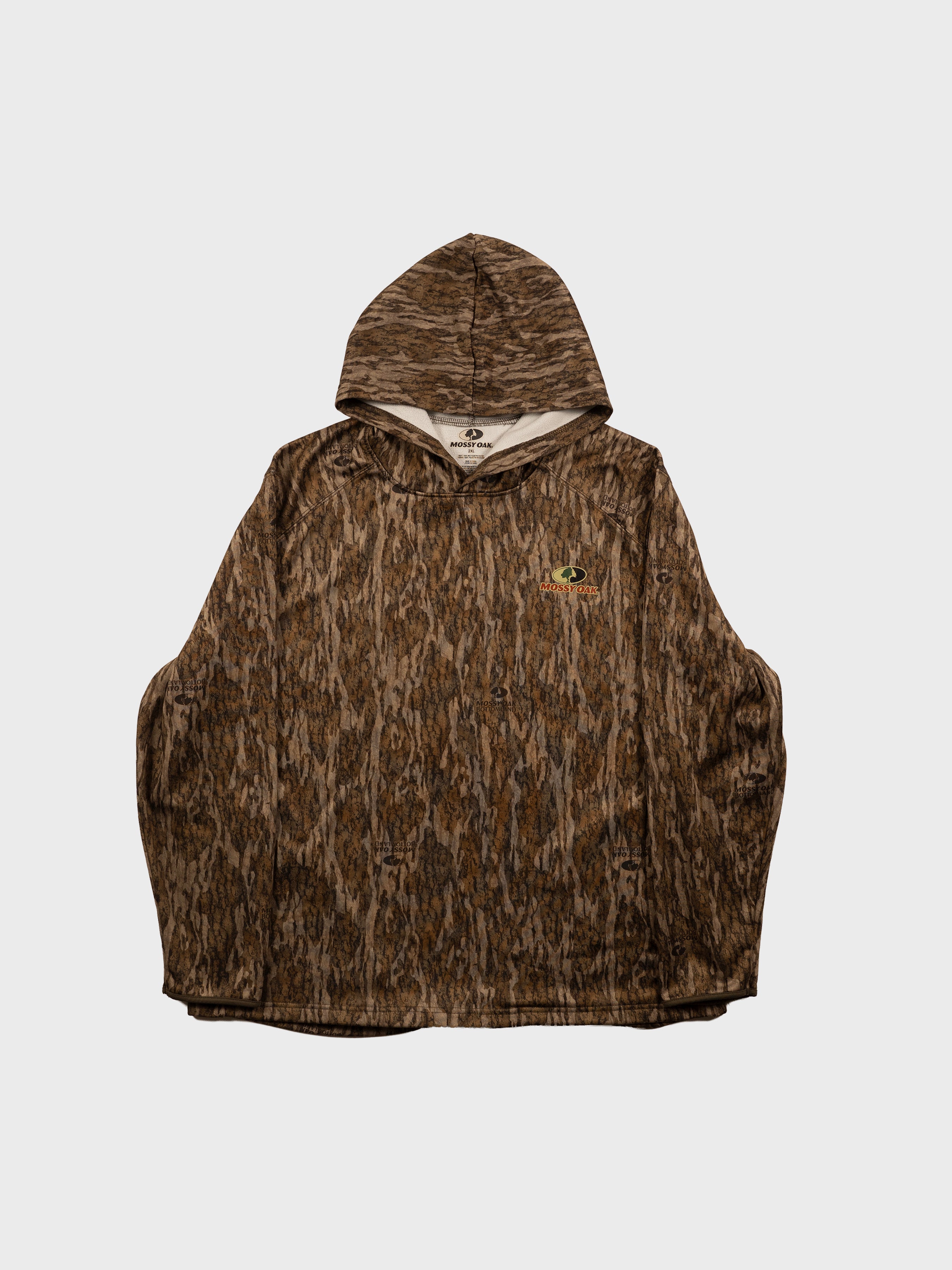 MOSSY OAK BOTTOMLAND CAMO HOODIE WITH ZIP POCKETS
