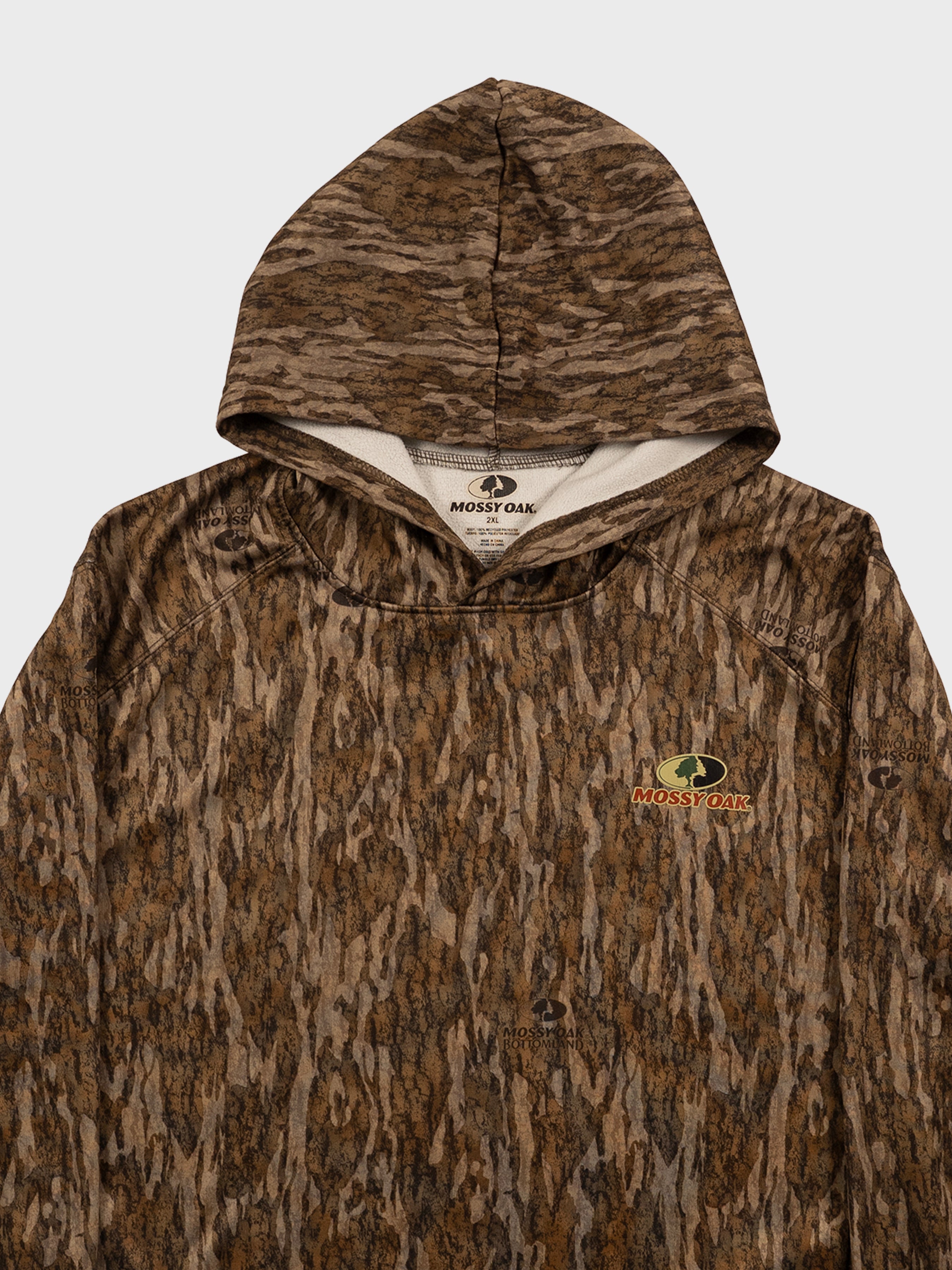 MOSSY OAK BOTTOMLAND CAMO HOODIE WITH ZIP POCKETS