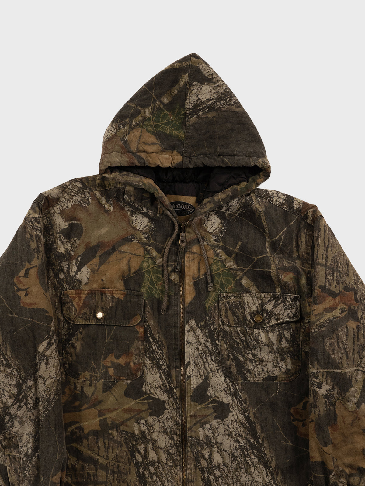 VINTAGE 2000'S CANYON GUIDE OUTFITTERS QUILT LINED CAMO JACKET