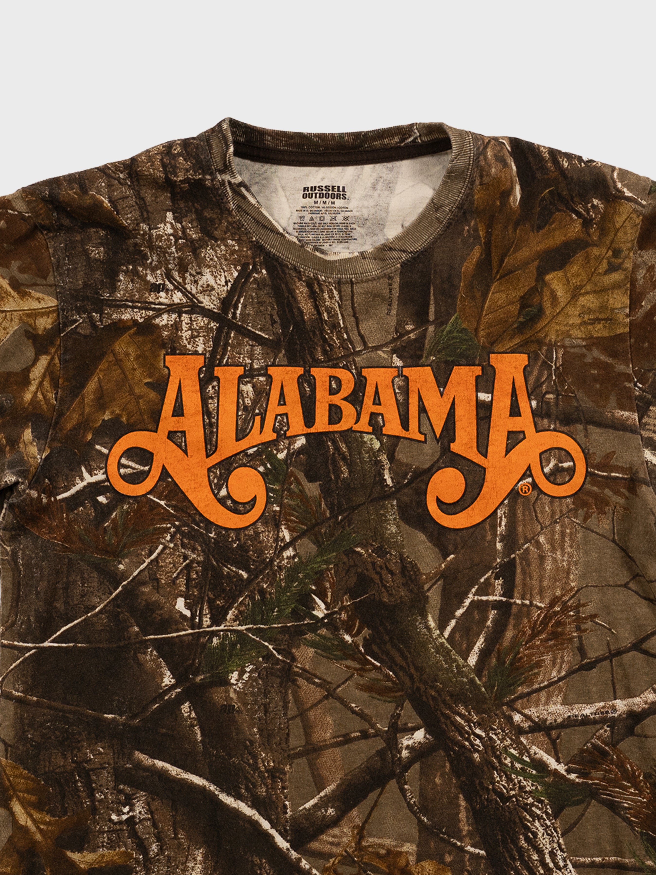 RUSSELL OUTDOORS REALTREE CAMO "ALABAMA"  BAND TEE