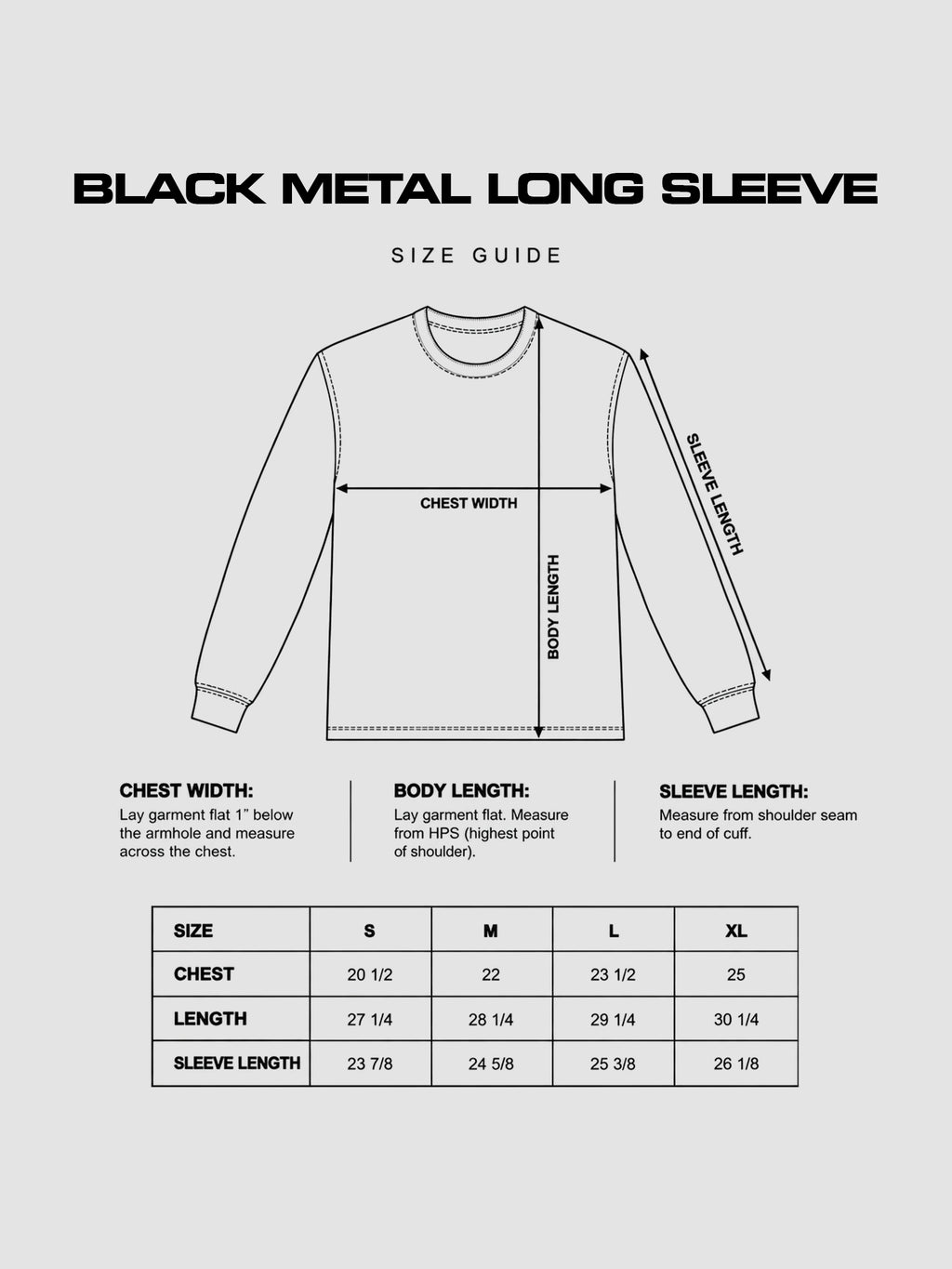BLACK METAL LONG SLEEVE