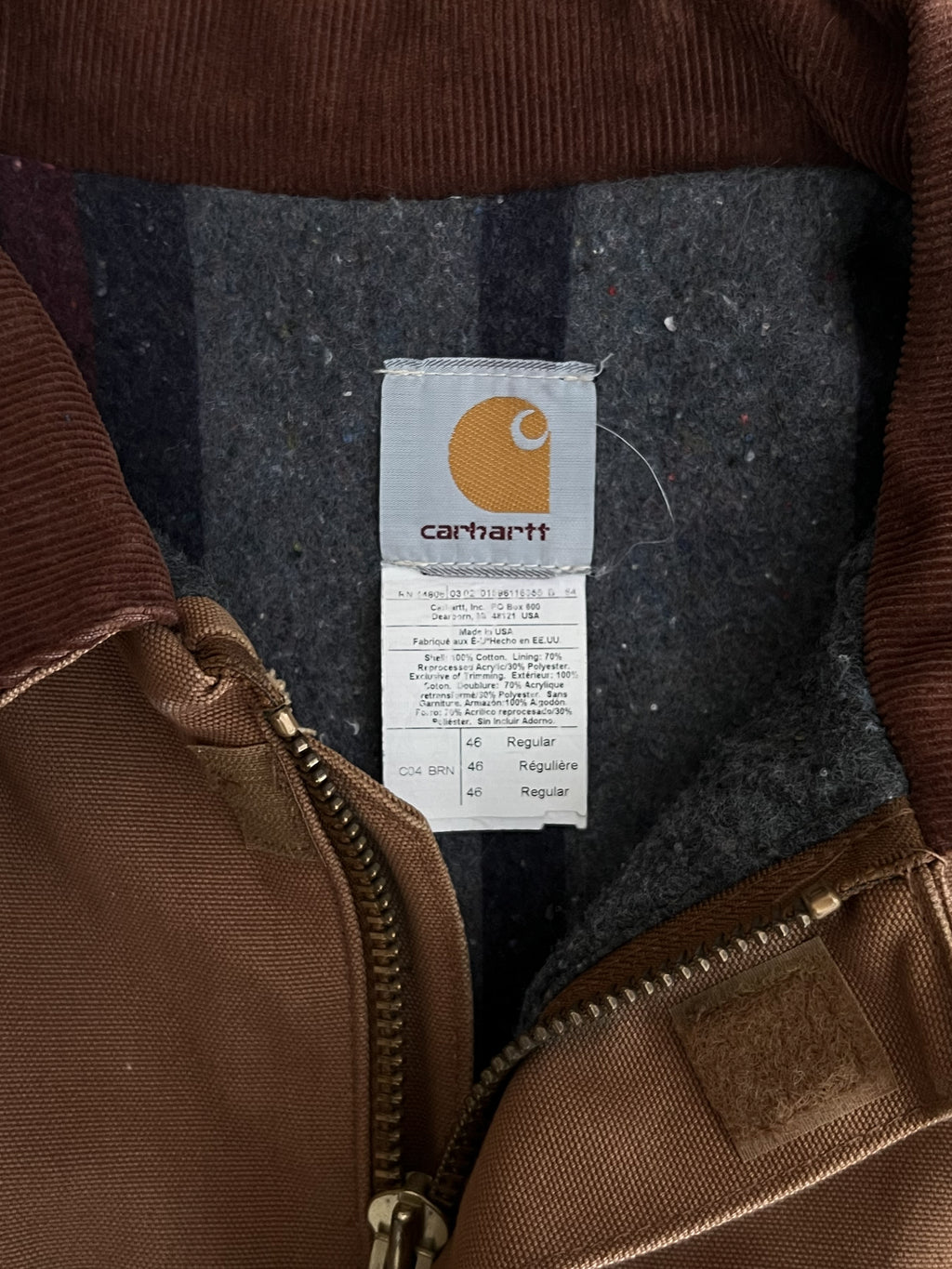 2000'S CARHARTT C04 BLANKET LINED CHORE COAT | 2XL