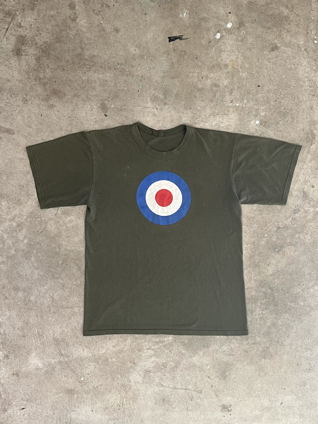 90'S BRITISH ROUNDED SYMBOL ROTHCO T-SHIRT | L