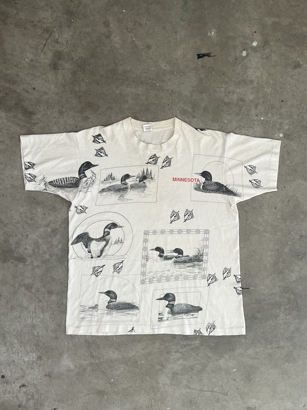 90'S ALL OVER PRINT MALLARD T-SHIRT | XL