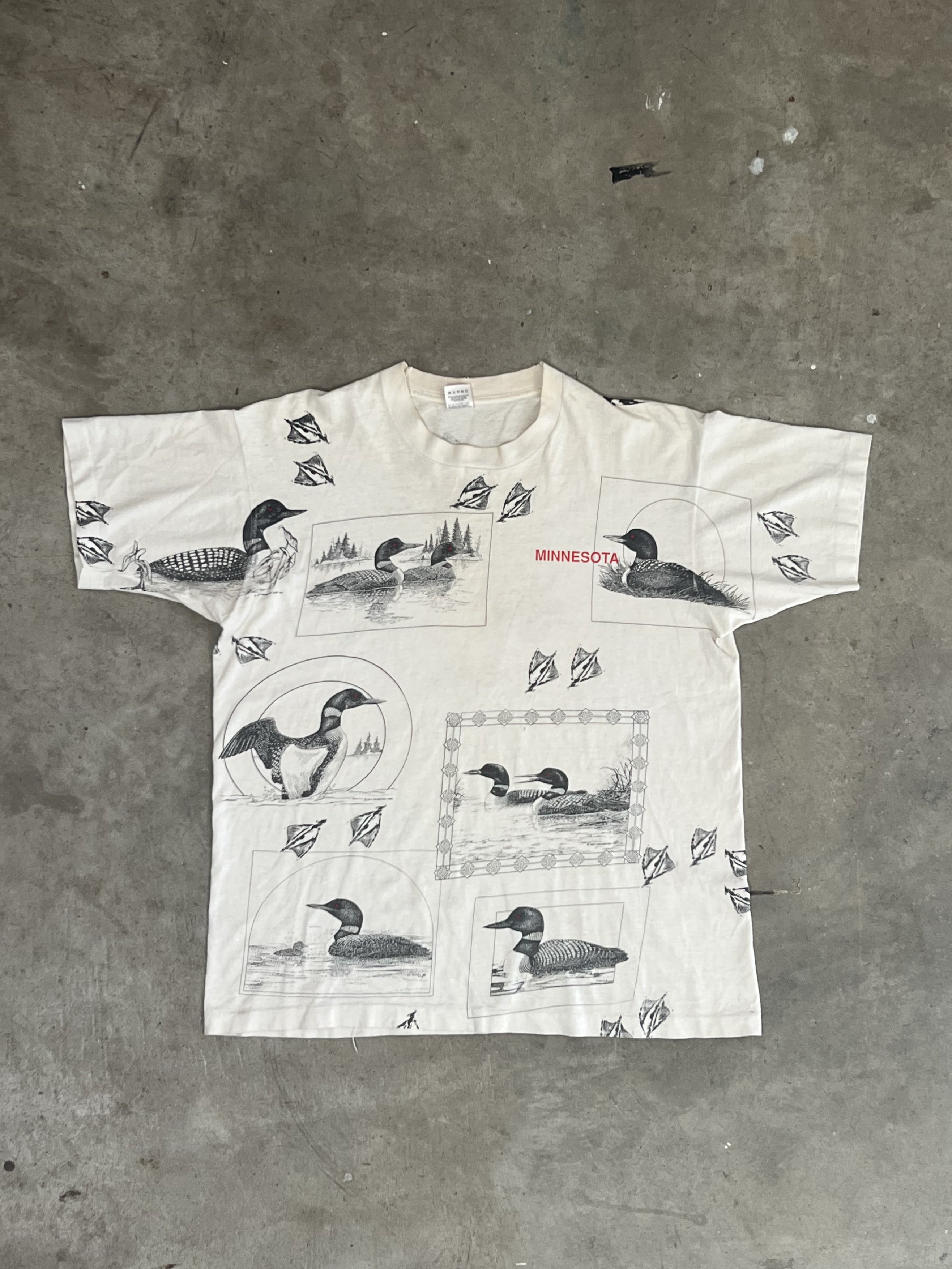 90'S ALL OVER PRINT MALLARD T-SHIRT | XL