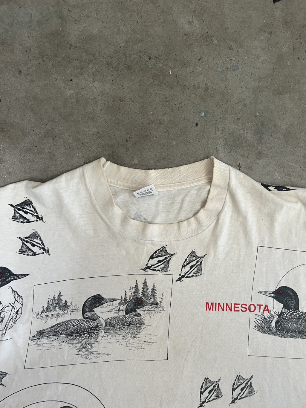 90'S ALL OVER PRINT MALLARD T-SHIRT | XL