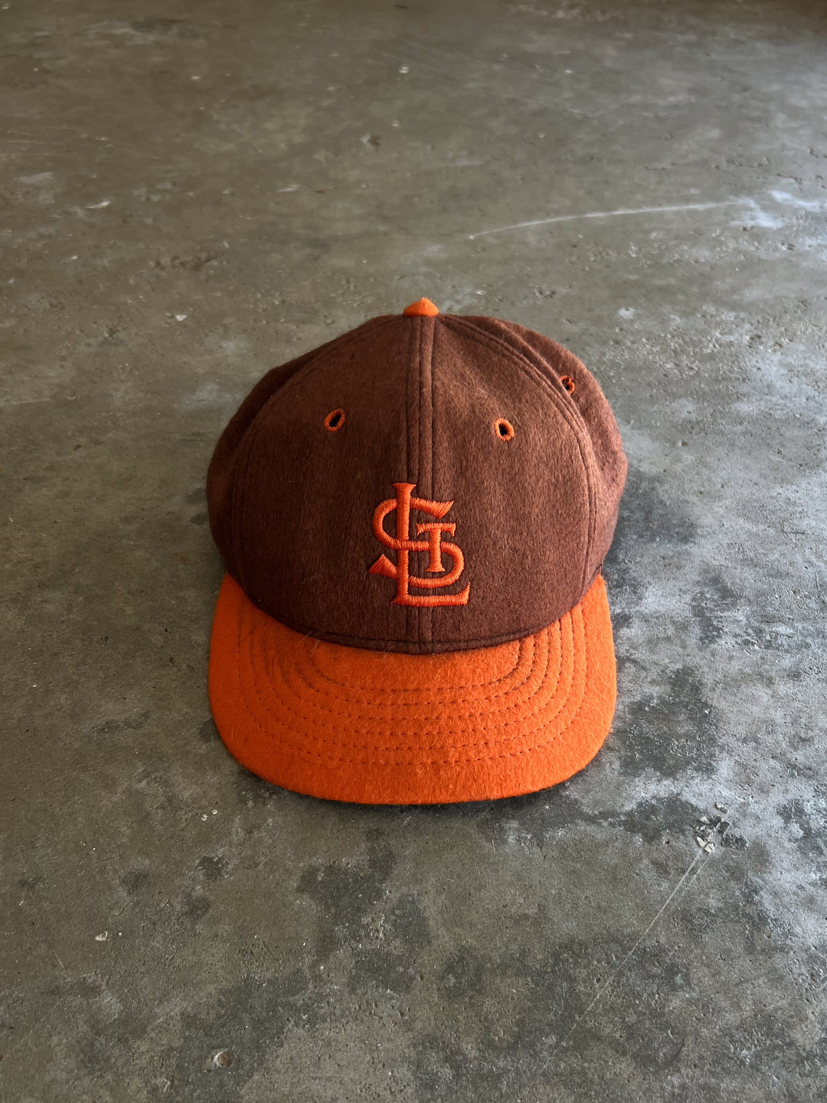 VINTAGE 70'S STL BROWNS WOOL HAT