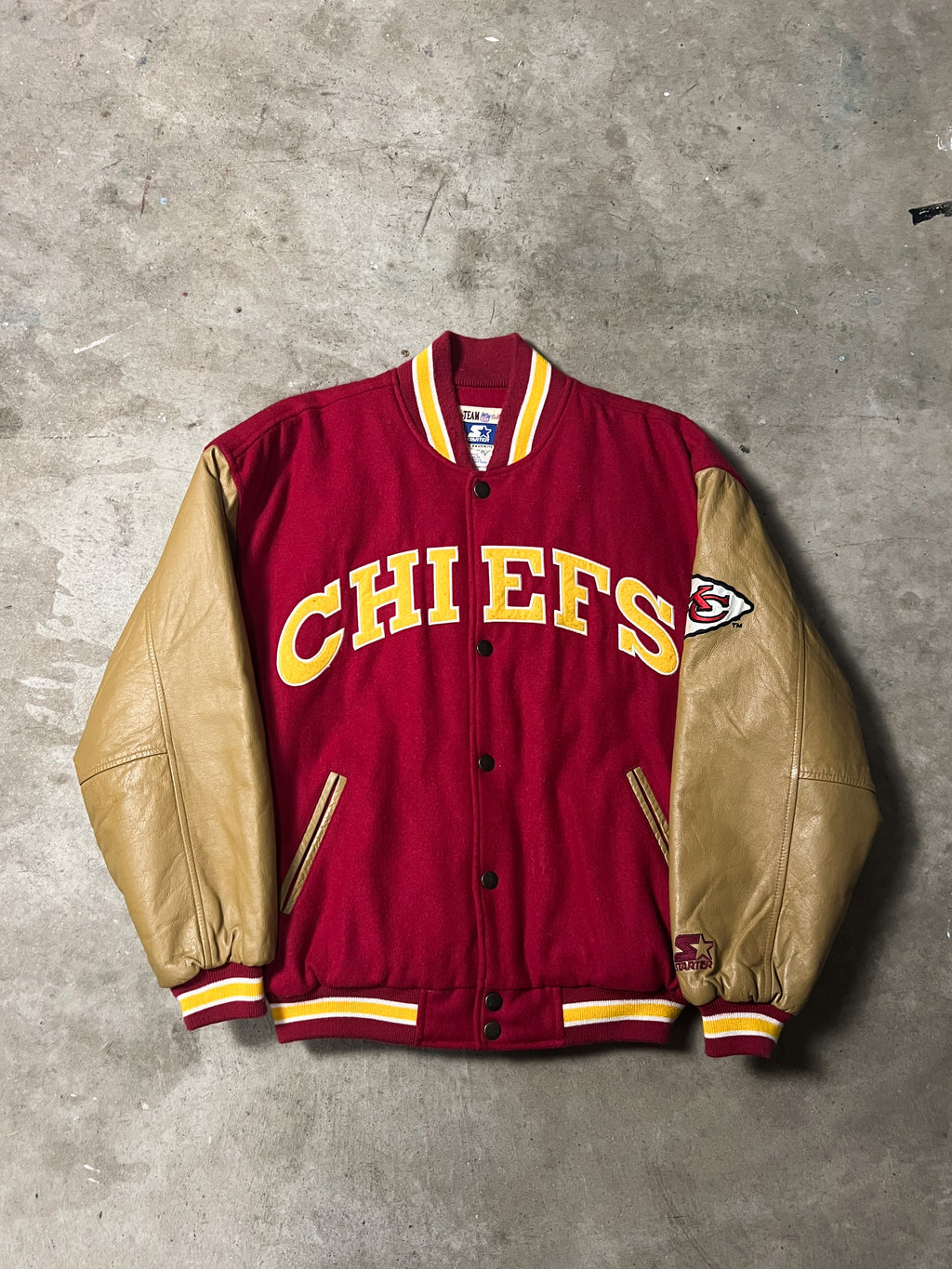 90'S STARTER KANSAS CITY CHIEFS VARSITY JACKET | M