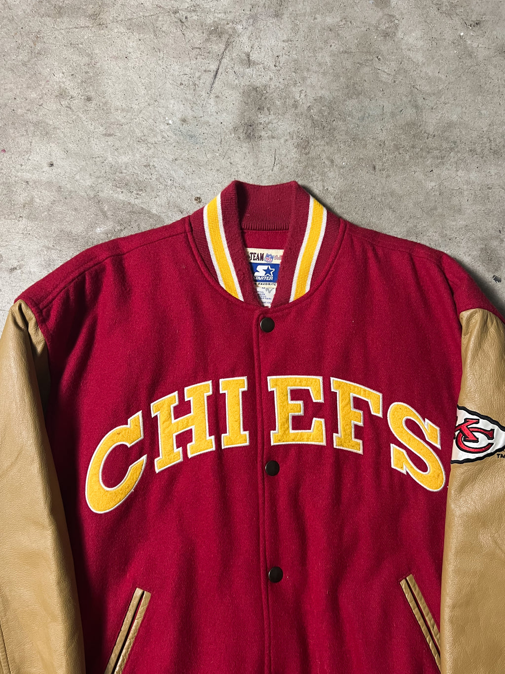 90'S STARTER KANSAS CITY CHIEFS VARSITY JACKET | M