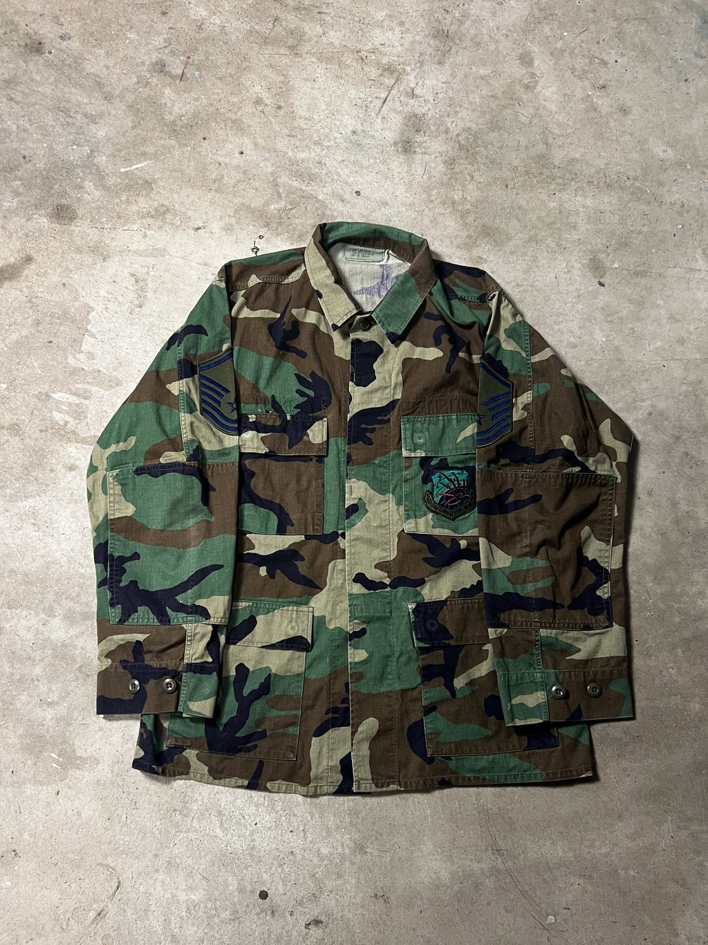 2000'S ARMY BDU WOODLAND CAMO JACKET | L