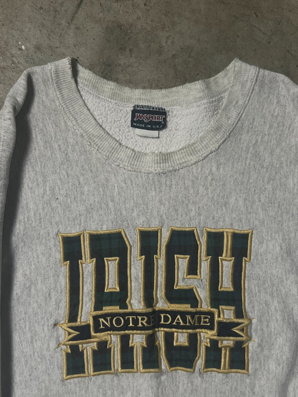 90'S JANSPORT NOTRE DAME CREWNECK | XL