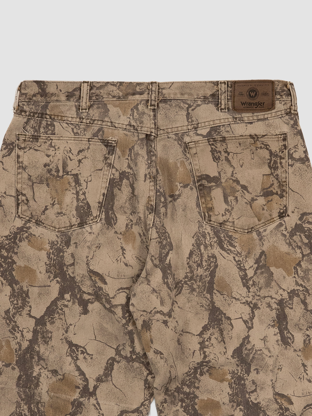 VINTAGE 1990'S WRANGLER NATURAL CAMO DOUBLE KNEE JEANS