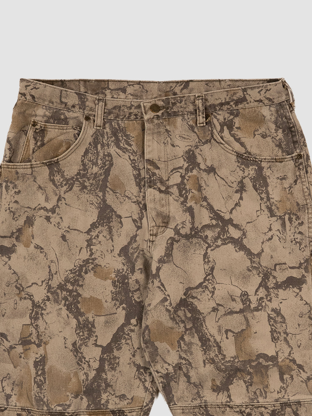 VINTAGE 1990'S WRANGLER NATURAL CAMO DOUBLE KNEE JEANS